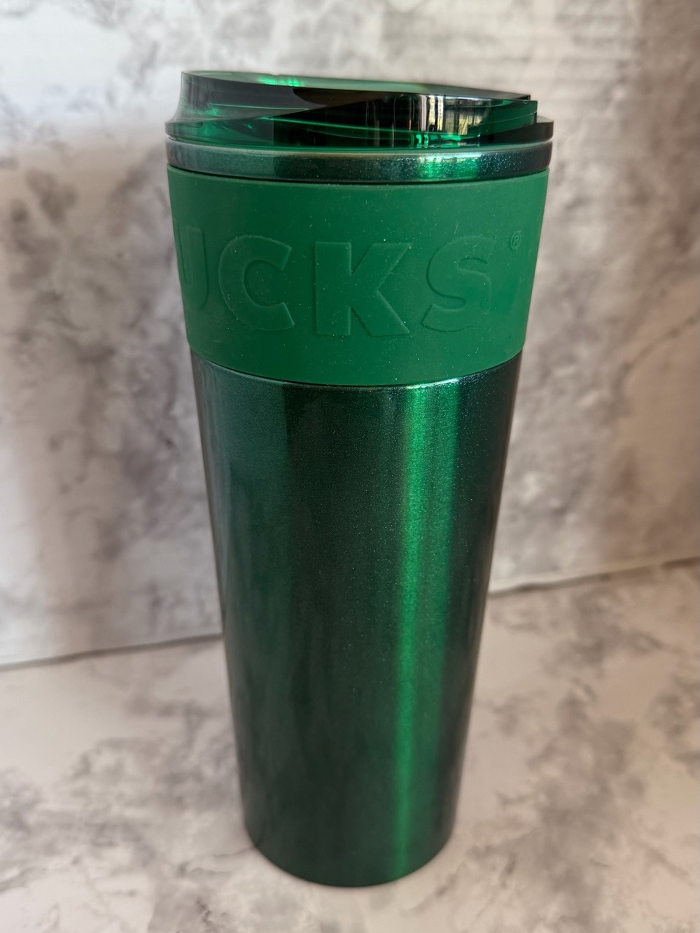 Starbucks Metallic Emerald Green Travel Tumbler